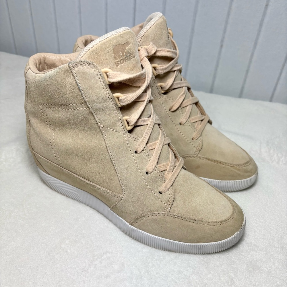 Sorel Out N About Wedge Bootie Boots Beige NL4913-260 Waterproof Size 9.5